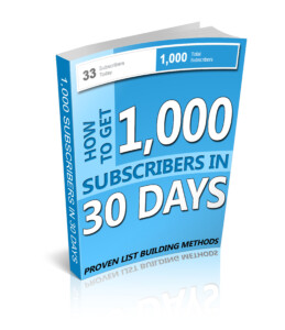 Books 1000 subscribers in 30 days